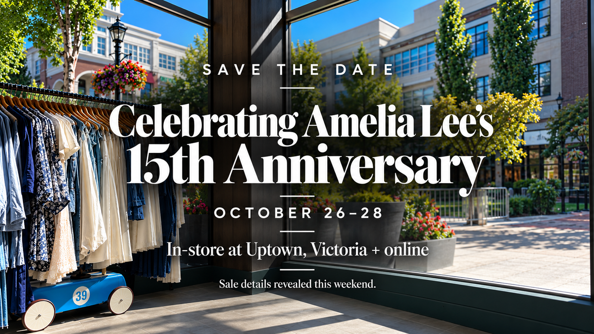 Celebrate Amelia Lee's 15th anniversary, October 26 to 28 at Uptown Victoria and online.